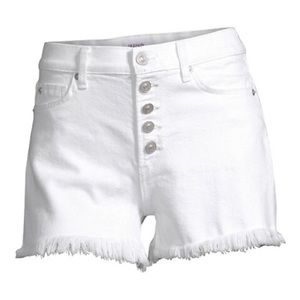 Hudson white jean shorts